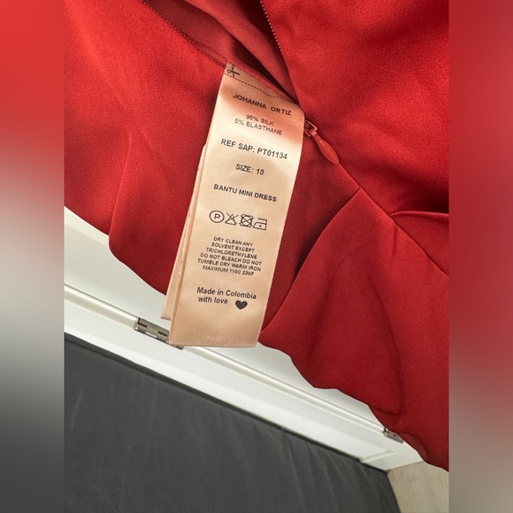 JOHANNA ORTIZ Bantu Ruched Silk Blend Mini Dress Size 10 NWT - Picture 8 of 12